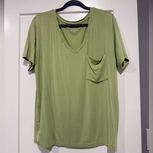 KYTE BABY Olive Green V-Neck Women's Top